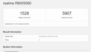 Geekbench xác nhận Realme Neo7 đi kèm chipset Dimense 9300 +