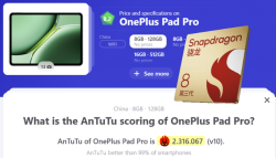 Điểm số AnTuTu OnePlus Pad Pro bao nhiêu? Kết quả Khủng với Snap 8 Gen 3