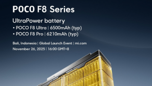 Poco F8 Ultra và F8 Pro ra mắt 26/11: Lộ pin khủng đến 6.500mAh