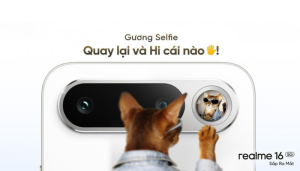 Realme 16 lộ diện: Pin 7.000mAh, camera kèm gương selfie độc đáo