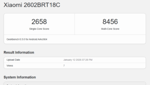 Redmi Turbo 5 Pro lộ điểm Geekbench: Dimensity 9500e thực chất là 9400+ “đổi tên”?