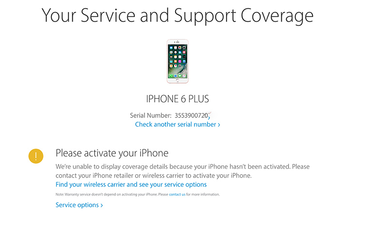 iPhone 6 Plus chưa Active
