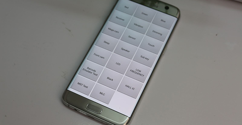 Trình test các tính năng của máy Samsung Galaxy S7
