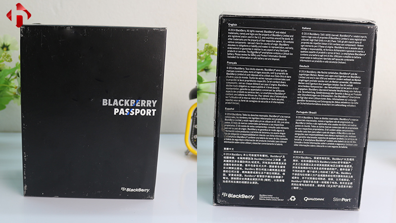 Vỏ hộp Blackberry Passport xách tay Pháp