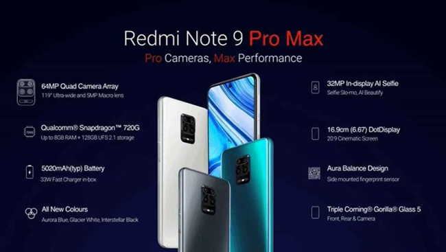 Redmi Note 9 Pro Max 6GB/64GB